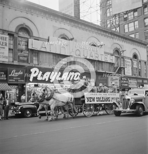 Portrait of Henry (Clay) Goodwin, Cecil (Xavier) Scott, Sandy Williams..., Times Square, N.Y., 1947. Creator: William Paul Gottlieb.