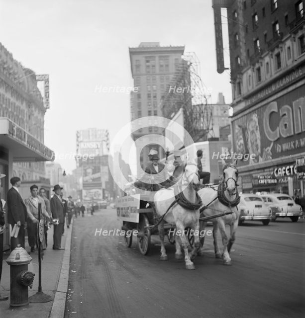 Portrait of Henry (Clay) Goodwin, Times Square, New York, N.Y., ca. July 1947. Creator: William Paul Gottlieb.