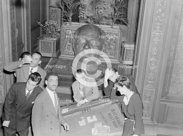 Portrait of Henry Allen, Joe Marsala, Teddy Wilson...Turkish Embassy, Washington, D.C., 1938. Creator: William Paul Gottlieb.