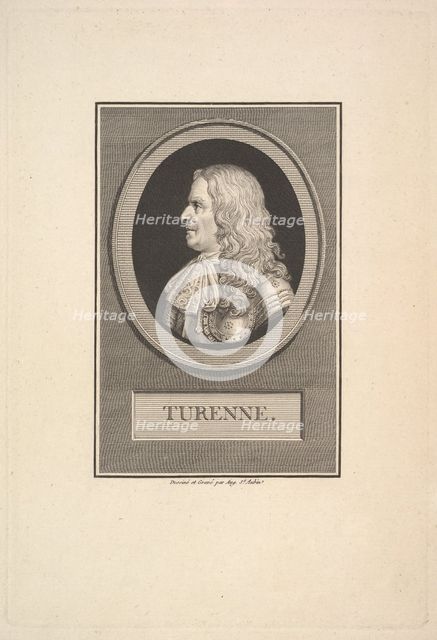 Portrait of Henry de la Tour, Vicomte de Turenne, 1800. Creator: Augustin de Saint-Aubin.
