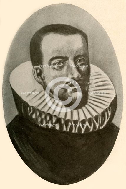 'Portrait of Henry Hudson, English navigator in ruff', 1609, (1937). Creator: Unknown.