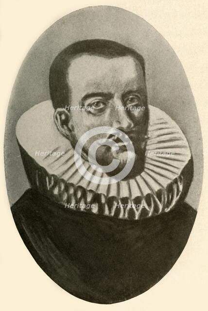 'Portrait of Henry Hudson, English navigator in ruff', 1609, (1937). Creator: Unknown.
