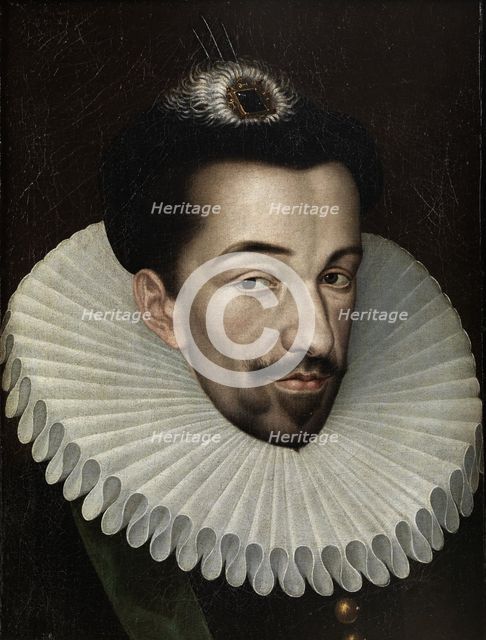 Portrait of Henry III of France, King of Poland and Grand Duke of Lithuania, 1580s. Artist: Quesnel, François (1543-1619)