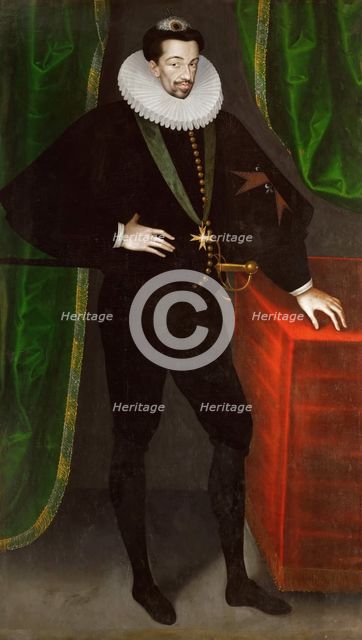 Portrait of Henry III of France, King of Poland and Grand Duke of Lithuania. Artist: Quesnel, François (1543-1619)