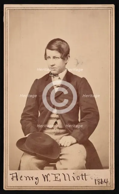 Portrait of Henry Wood Elliott (1846-1930), 1864. Creator: Alexander Gardner.