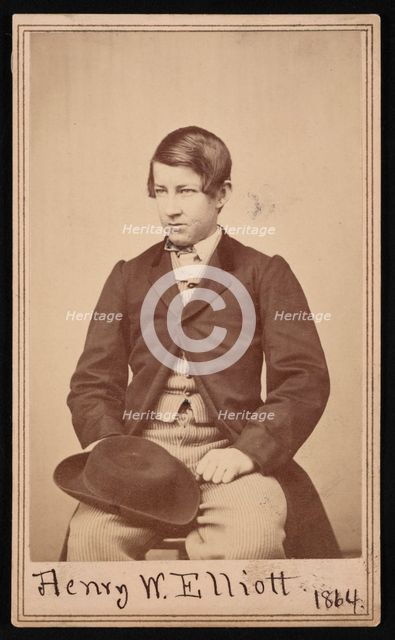 Portrait of Henry Wood Elliott (1846-1930), 1864. Creator: Alexander Gardner.