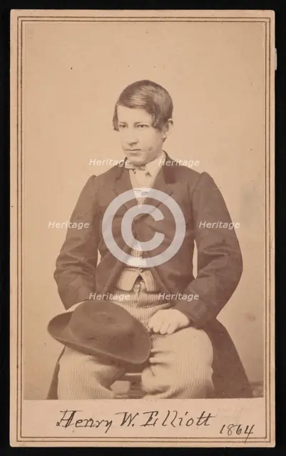 Portrait of Henry Wood Elliott (1846-1930), 1864. Creator: Alexander Gardner.