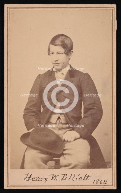 Portrait of Henry Wood Elliott (1846-1930), 1864. Creator: Alexander Gardner.