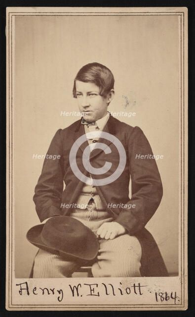 Portrait of Henry Wood Elliott (1846-1930), 1864. Creator: Alexander Gardner.