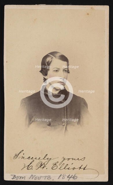 Portrait of Henry Wood Elliott (1846-1930), 1865. Creator: Henry Ulke.