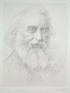 Portrait of Henry Wadsworth Longfellow (2nd Plate). Creator: Alphonse Legros (French, 1837-1911)