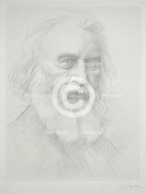 Portrait of Henry Wadsworth Longfellow (2nd Plate). Creator: Alphonse Legros (French, 1837-1911).