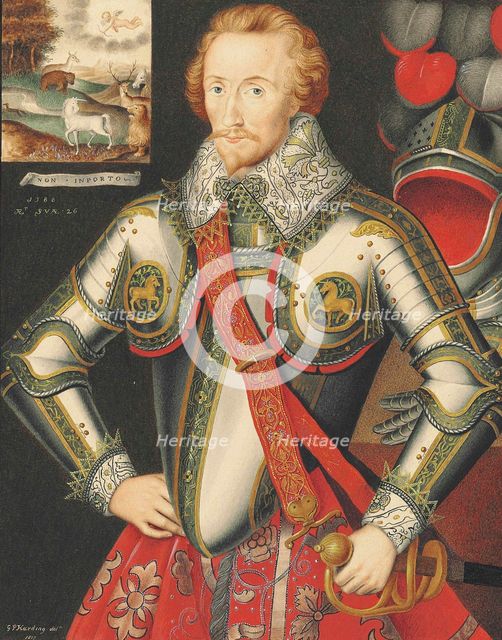 Portrait of Henry Windsor, 5th Baron Windsor (1562-1605), 1817. Creator: Harding, George Perfect (1781-1853).