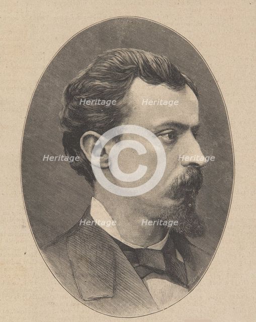 Portrait of Henryk Sienkiewicz (1846-1916), 1882. Creator: Holewinski, Jozef (1848-1917).