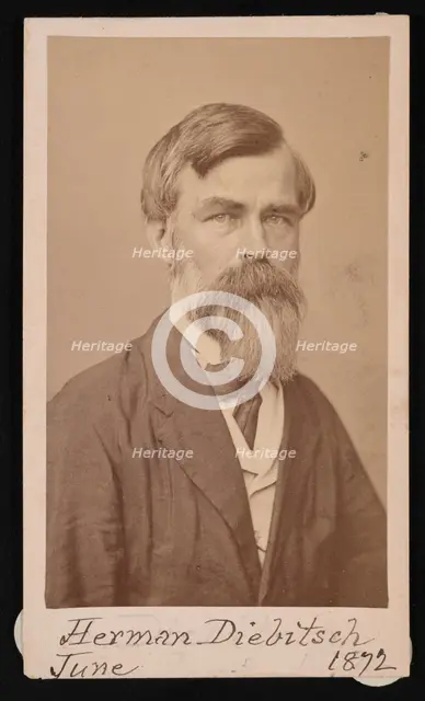 Portrait of Herman Henry Diebitsch (1818-1883), 1871. Creator: Henry Ulke.