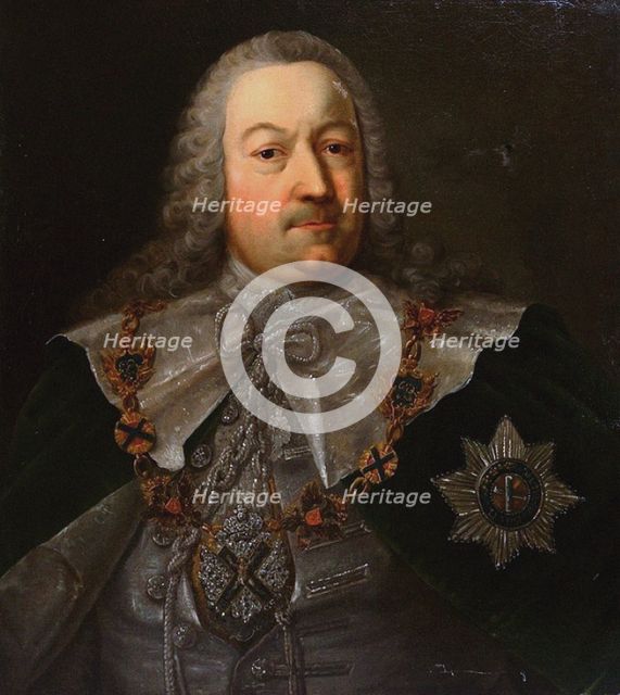 Portrait of Hermann Carl von Keyserlingk (1696-1764), Mid of the 18th century. Artist: Hagelgans, Michael Christoph (1725-1766)