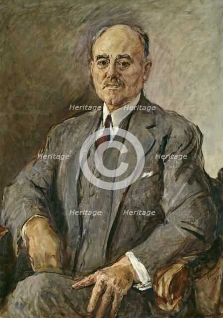 Portrait of Hermann Sudermann (1857-1928), 1927. Creator: Slevogt, Max (1868-1932).