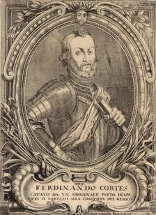 Portrait of Hernán Cortés (1485-1547). Creator: Anonymous