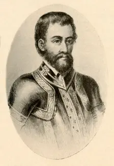 Portrait of Hernando De Soto, showing Spanish Armour of 16th century c1520-1540, (1937). Creator: Unknown