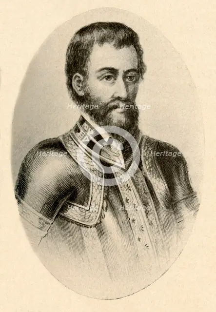 'Portrait of Hernando De Soto, showing Spanish Armour of 16th century', c1520-1540, (1937). Creator: Unknown.
