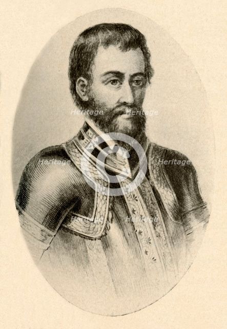 'Portrait of Hernando De Soto, showing Spanish Armour of 16th century', c1520-1540, (1937). Creator: Unknown.