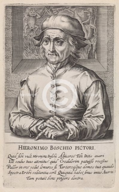 Portrait of Hieronymus Bosch. From Pictorum aloquot celebrium præcipué Germaniæ Inferioris, 1610.