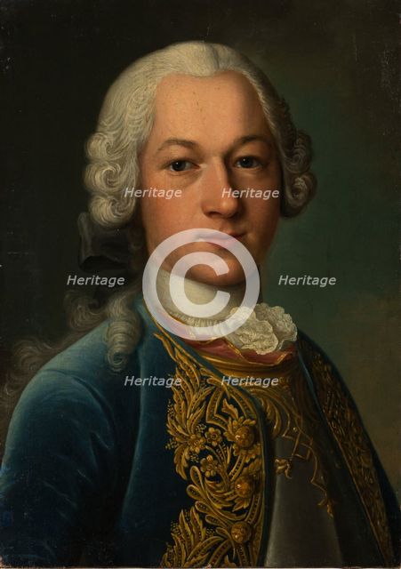 Portrait of Hieronymus Georg von Holzhausen (1726-1755), c1745-1755.  Creator: German (Hessian?) Master around 1750.