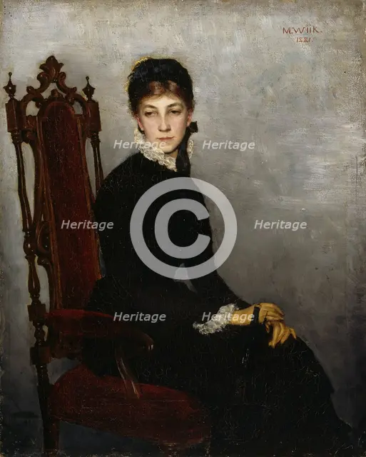 Portrait of Hilda Wiik, 1881. Creator: Maria Wiik.