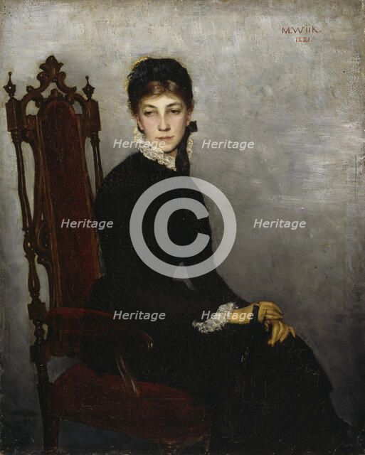 Portrait of Hilda Wiik, 1881. Creator: Maria Wiik.