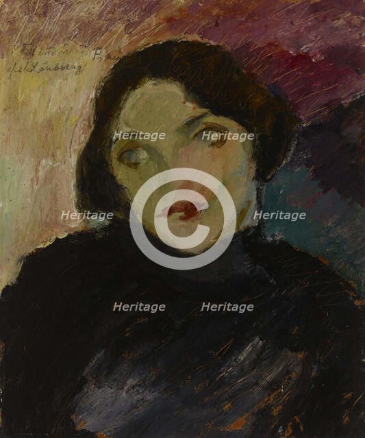 Portrait of Hilja Ramstedt, 1915. Creator: William Lonnberg.