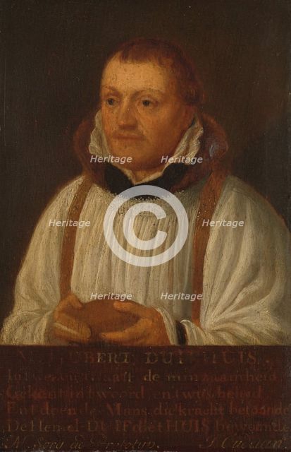 Portrait of Huybert Duyfhuys (c.1515-81), Pastor of the Church of St James, Utrecht, 1630-1670. Creator: Hendrik Martensz. Sorgh.