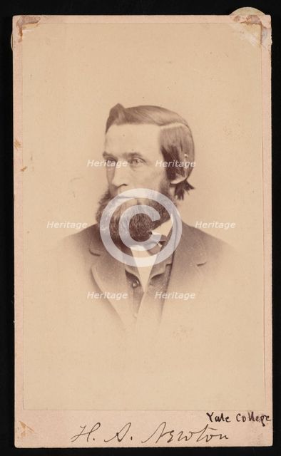 Portrait of Hubert Anson Newton (1830-1896), 1870-1877.  Creator: Sarony & Co.