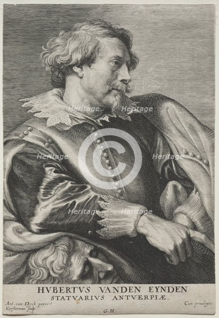 Portrait of Hubert van den Eyden. Creator: Lucas Emil Vorsterman (Flemish, 1595-1675).
