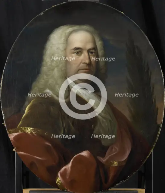 Portrait of Hugo du Bois, Director of the Rotterdam Chamber of the Dutch East India Company, elected Creator: Dionys van Nijmegen.