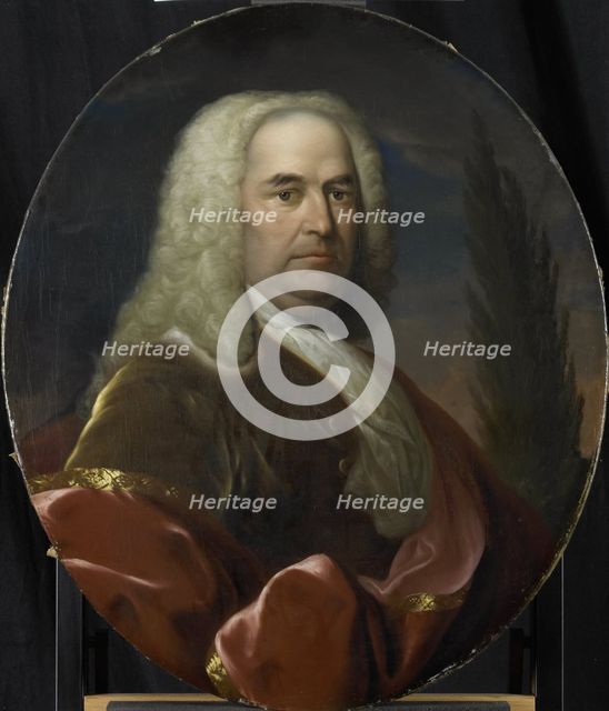 Portrait of Hugo du Bois, Director of the Rotterdam Chamber of the Dutch East India Company, elected Creator: Dionys van Nijmegen.