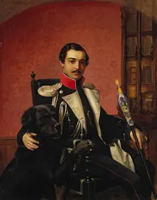 Portrait of I.A. Balashov, 1840. Creator: Vasily Raev