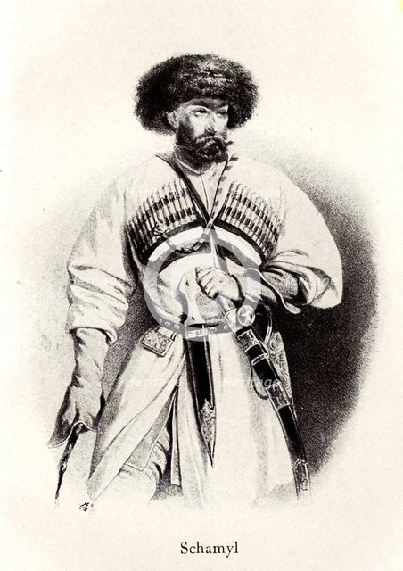 Portrait of Imam Shamil (1799-1871), 19th century. Artist: Anonymous  