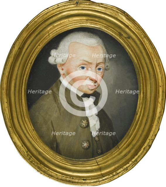 Portrait of Immanuel Kant (1724-1804), 1765. Artist: Springer, Friedrich Wilhelm (active 18th century)