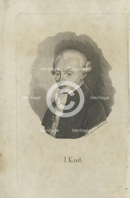 Portrait of Immanuel Kant (1724-1804), ca 1820. Creator: Lehmann, F. L. (?-1848).