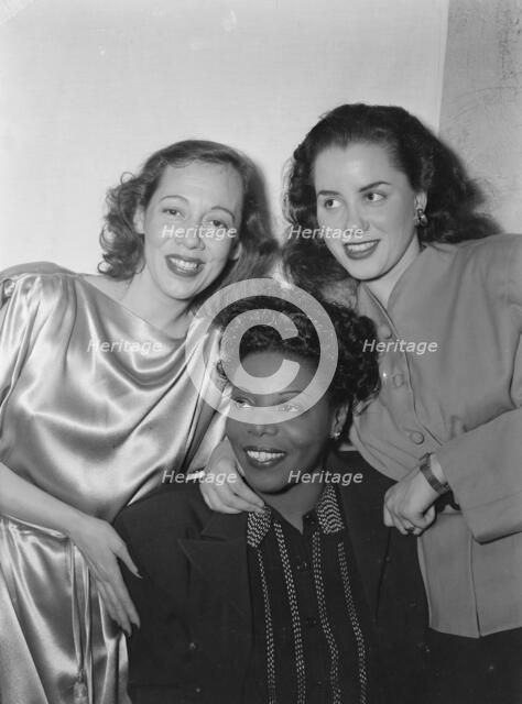 Portrait of Imogene Coca, Mary Lou Williams, and Ann Hathaway, 1938. Creator: William Paul Gottlieb.