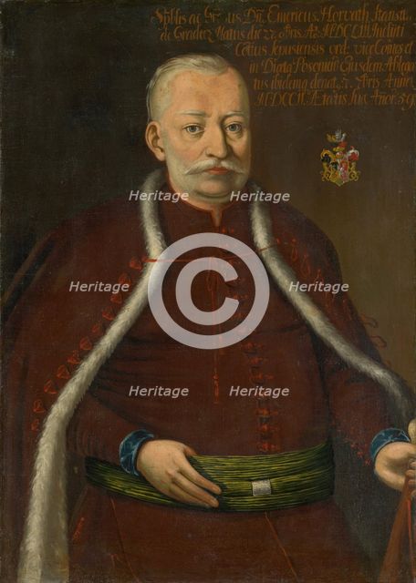 Portrait of Imrich Horváth-Stansith, early 18th century. Creator: Unknown.