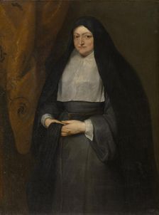 Portrait of Infanta Isabella Clara Eugenia of Spain (1566-1633) as a nun, 1620s. Creator: Dyck, Sir Anthony van (1599-1641)