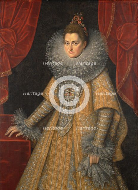 Portrait of Infanta Isabella Clara Eugenia of Spain (1566-1633), c. 1598. Artist: Pourbus, Frans, the Younger (1569-1622)