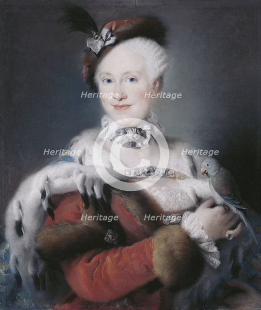 Portrait of Infanta Maria Luisa of Spain (1745-1792), Holy Roman Empress, 1763. Artist: Tiepolo, Lorenzo Baldissera (1736-1776)