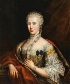 Portrait of Infanta Maria Luisa of Spain (1745-1792), Holy Roman Empress, with the Star Cross Order. Creator: Piattoli, Gaetano (1703-1774)