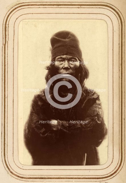 Portrait of Inga Amundsdotter, 76, Sjokksjokk, 1868.  Creator: Lotten von Duben.
