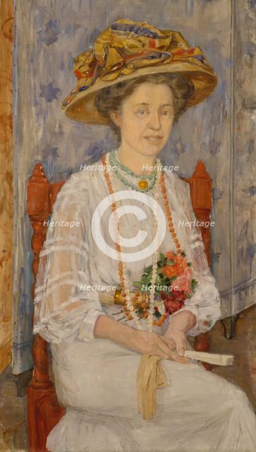 Portrait of Ingeborg Lercke, probably 1908. Creator: Anders C Svarstad.
