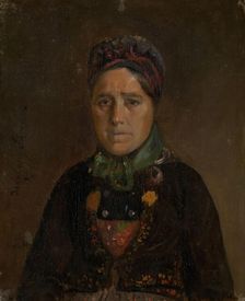 Portrait of Ingeborg Skjonne from Numedal, 1848. Creator: Adolph Tidemand