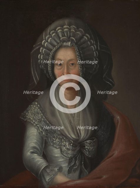 Portrait of Ingeborg Turine Wang, b. Rogstad, probably 1791. Creator: Peder Pedersen Aadnes.