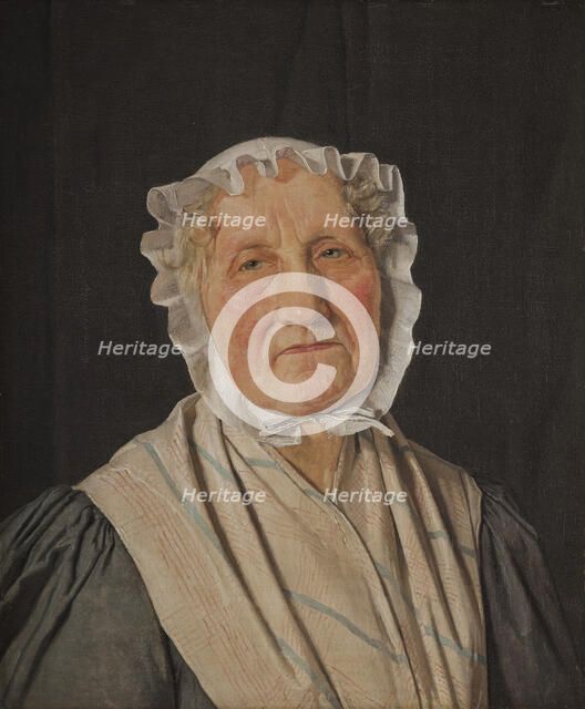 Portrait of Inger Margrethe Hoyen, née Schroder, the Mother of the Art Historian N.L. Hoyen, 1832. Creator: Christen Købke.